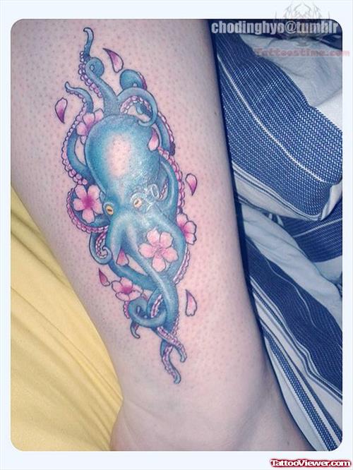 Octopus Tattoos On Ankle
