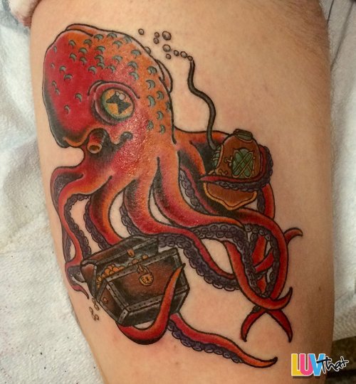 Nice Colored Octopus Tattoo