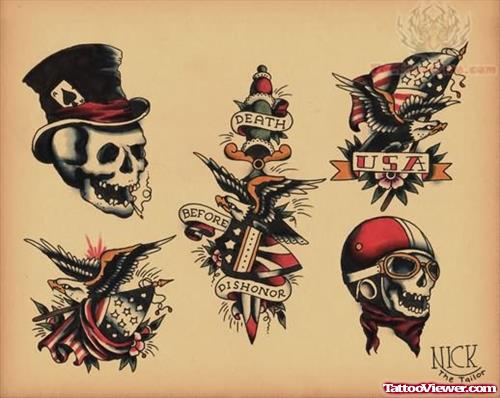 Old School Tattoo Sample Picture
