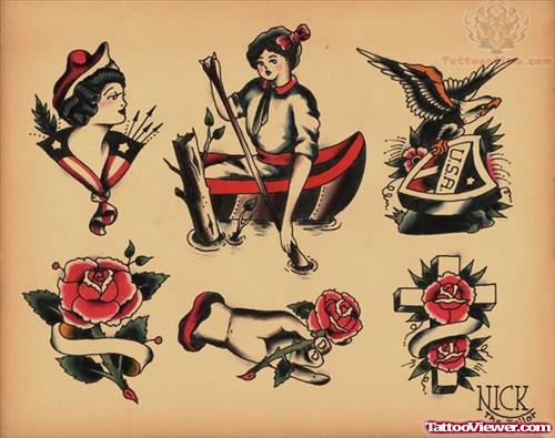 Old School Tattoo Design Collection