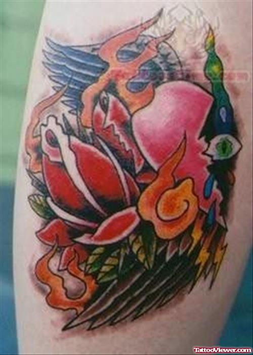 Colorful Old School Tattoo