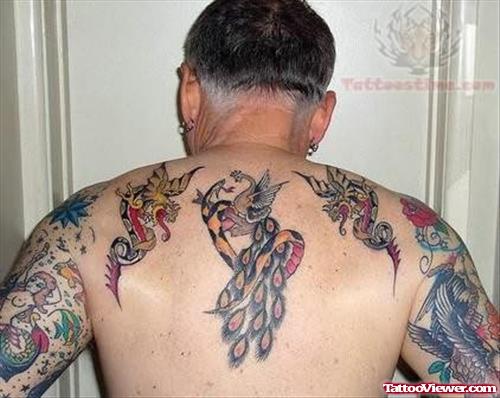 Trendy Old School Tattoo On Back