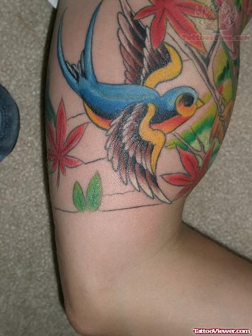 Old School Bird  Tattoo Design