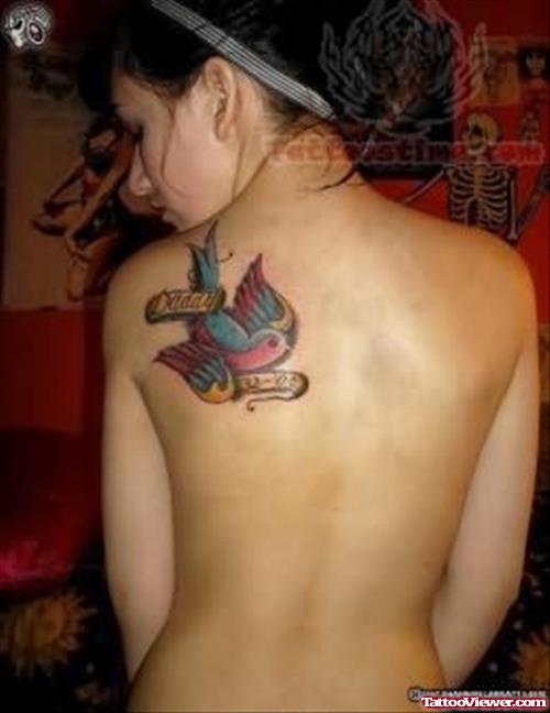 Back Shoulder Old School Tattoo