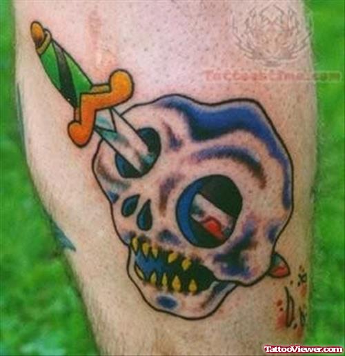 Awesome Skull - Old School Tattoo