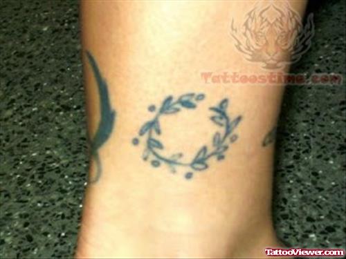 Olympic Garland Tattoo On Ankle