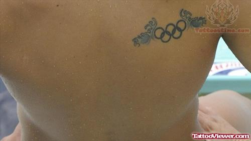 Olympic Tattoo On Back Body