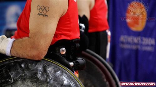 Olympic Tattoo On Muscles