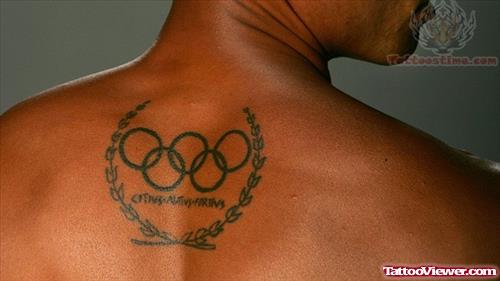 Upper Back Olympic Tattoo