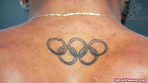 Olympic Tattoo On Upper Back