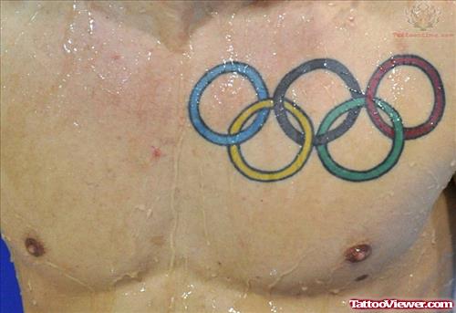 Olympic Rings Tattoos On Chest