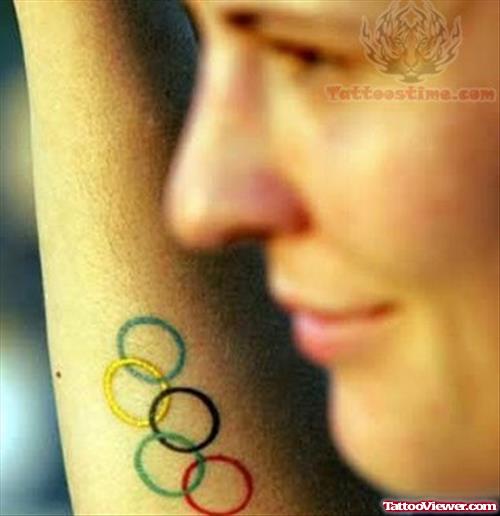 Beijing Olympic Rings Tattoo
