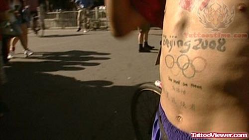 Olaympic 2008 Tattoo On Stomach