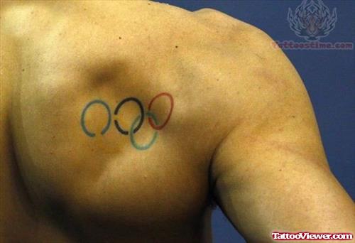 Olympic Rings Tattoo On Back