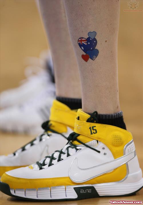 Awesome Us Olympic Heart Tattoo