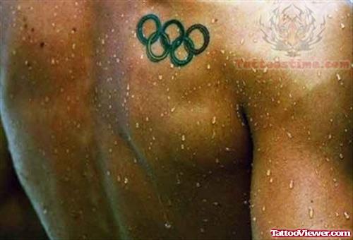 Olympic Rings Tattoo For Back