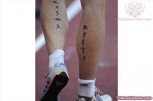 Olympic Tattoos On Legs