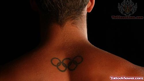 Olympic Rings Logo Tattoo On Back