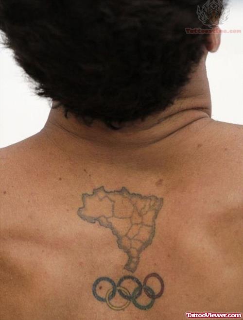Brazil Olympic Tattoo On Back