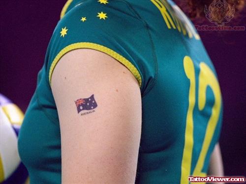 Olympic Flag Tattoo On Bicep