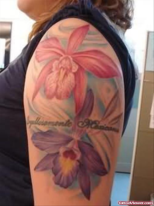 Elegant Orchid Flower Tattoo