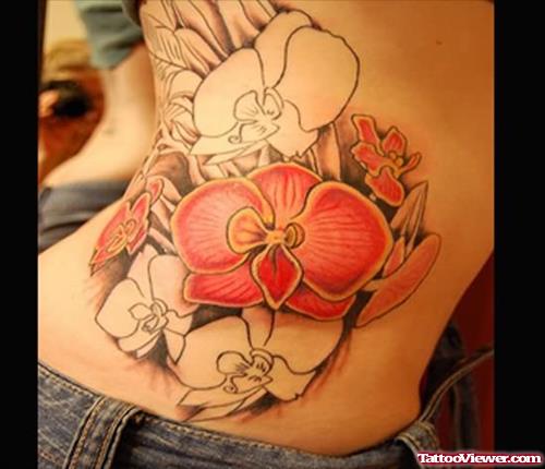 Cool Orchid Flower Tattoo