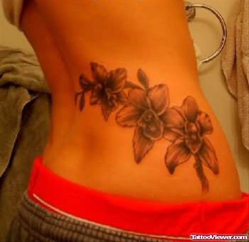 Orchid Flower Tattoo For Girls