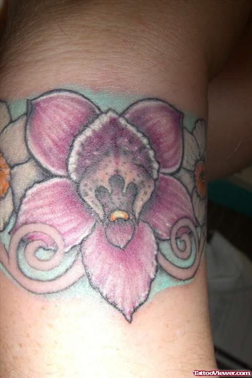 Purple Orchid Tattoo