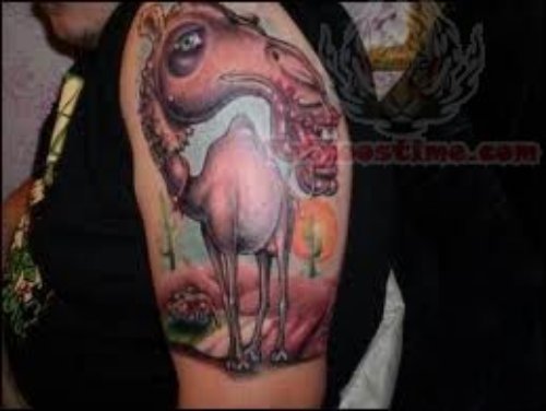 Large Face Camel Tattoo