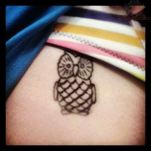 Owl Rib Side Tattoo