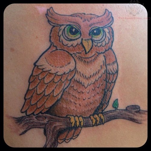 Color Owl Tattoo