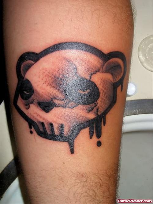 Dangerous Panda Face Tattoo