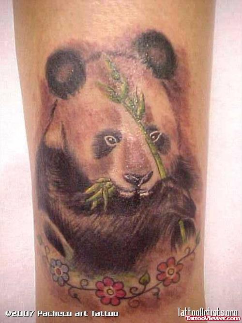 Panda On Meal Tattoo