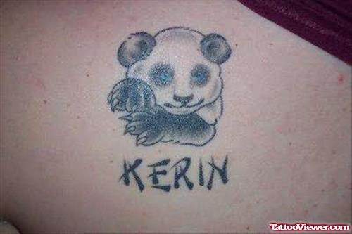 Panda Name Tattoo