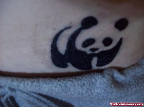 Panda Tattoo On Lower Waist