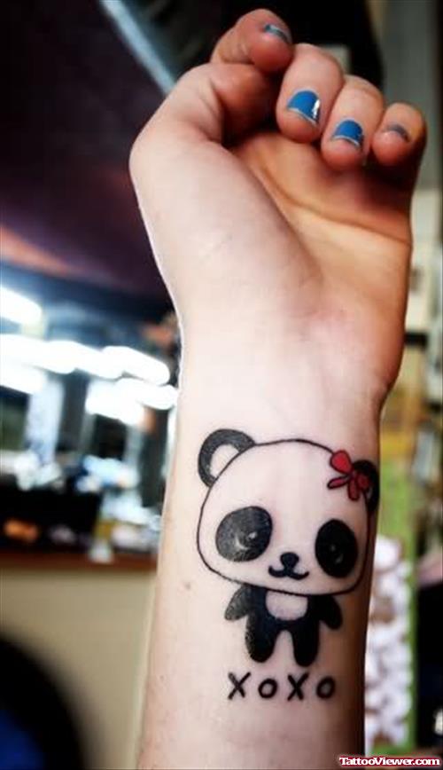 Panda Small tattoo On Wrist