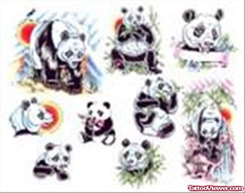 Animal Panda Flash Tattoo