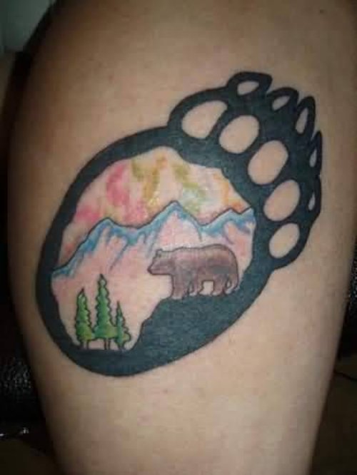 Panda And Big Paw Tattoo