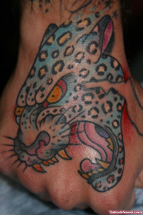Panther Tattoo On Right Hand