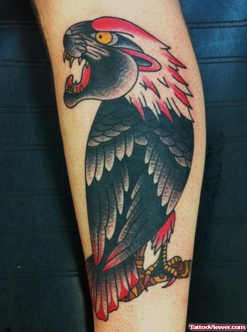 Panther Head Bird Tattoo