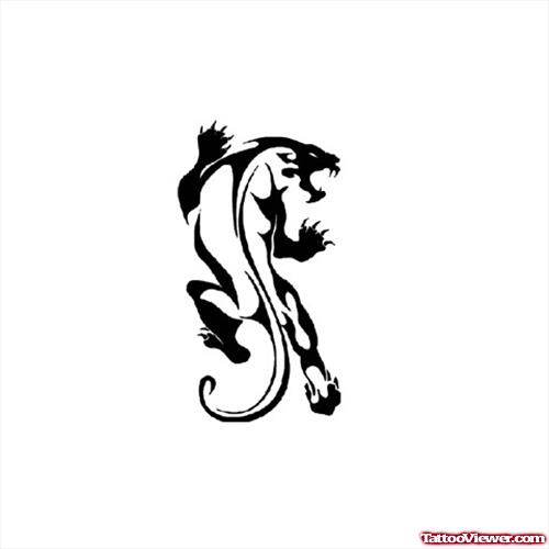 Attractive Tribal Panther Tattoo Design