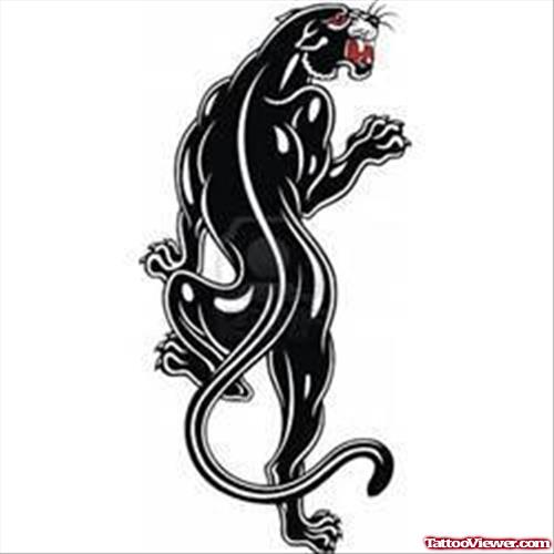 Attractive Black Panther Tattoo Design