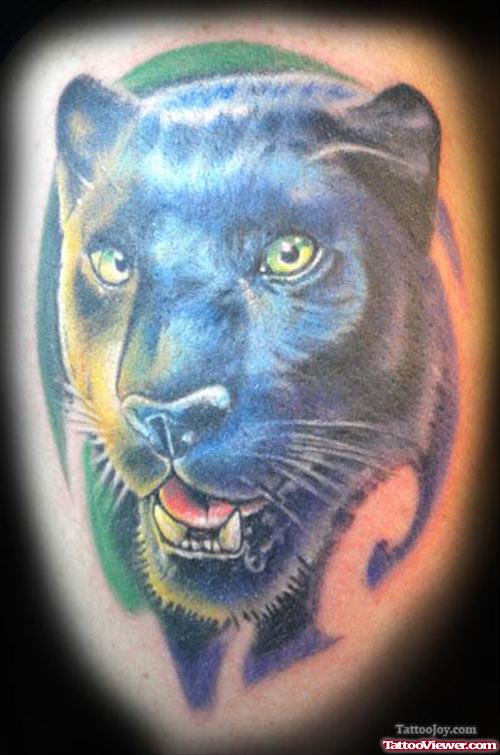 Black Panther Head Tattoo Design