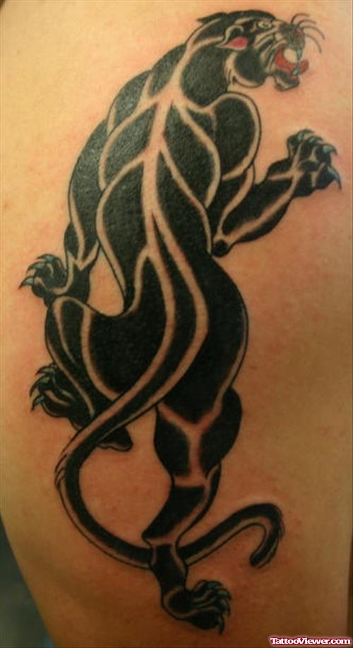 Awesome Black Panther Tattoo For Men