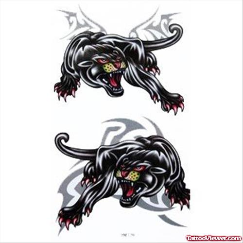 Tribal And Panther Tattoos Designs