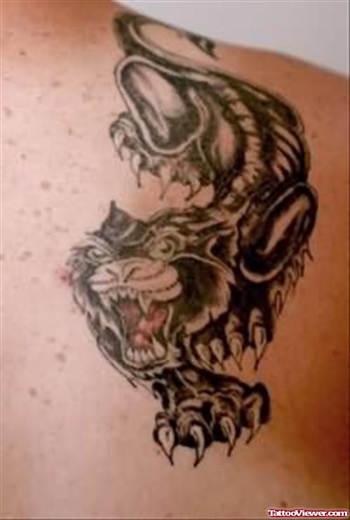 Panther Tattoo Design On Back