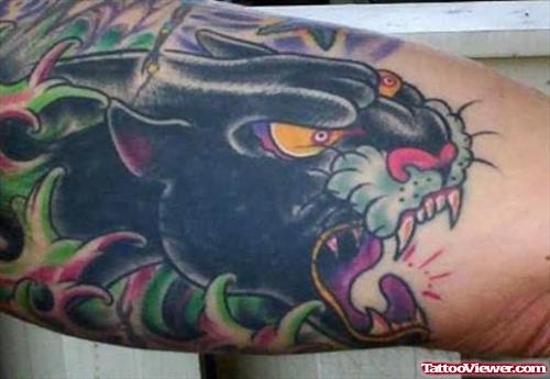 Colour Ink Panther Tattoo