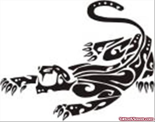 Tribal Design For Panther Tattoo