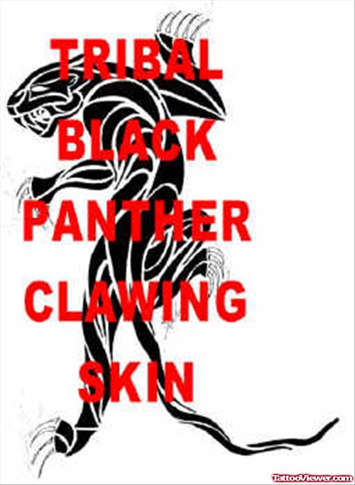 Tribal Black Panther Tattoo Design