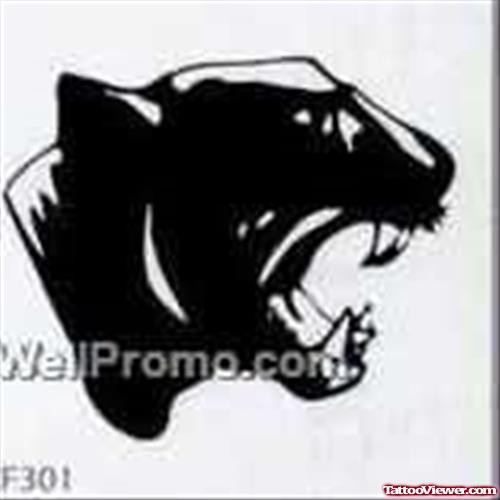 Temporary Black Panther Tattoo Sample